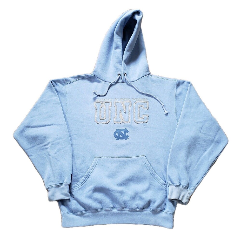 Vintage Y2K JanSport UNC Tarheels Sz Small Mens Carolina Blue Hoodie Thrashed
